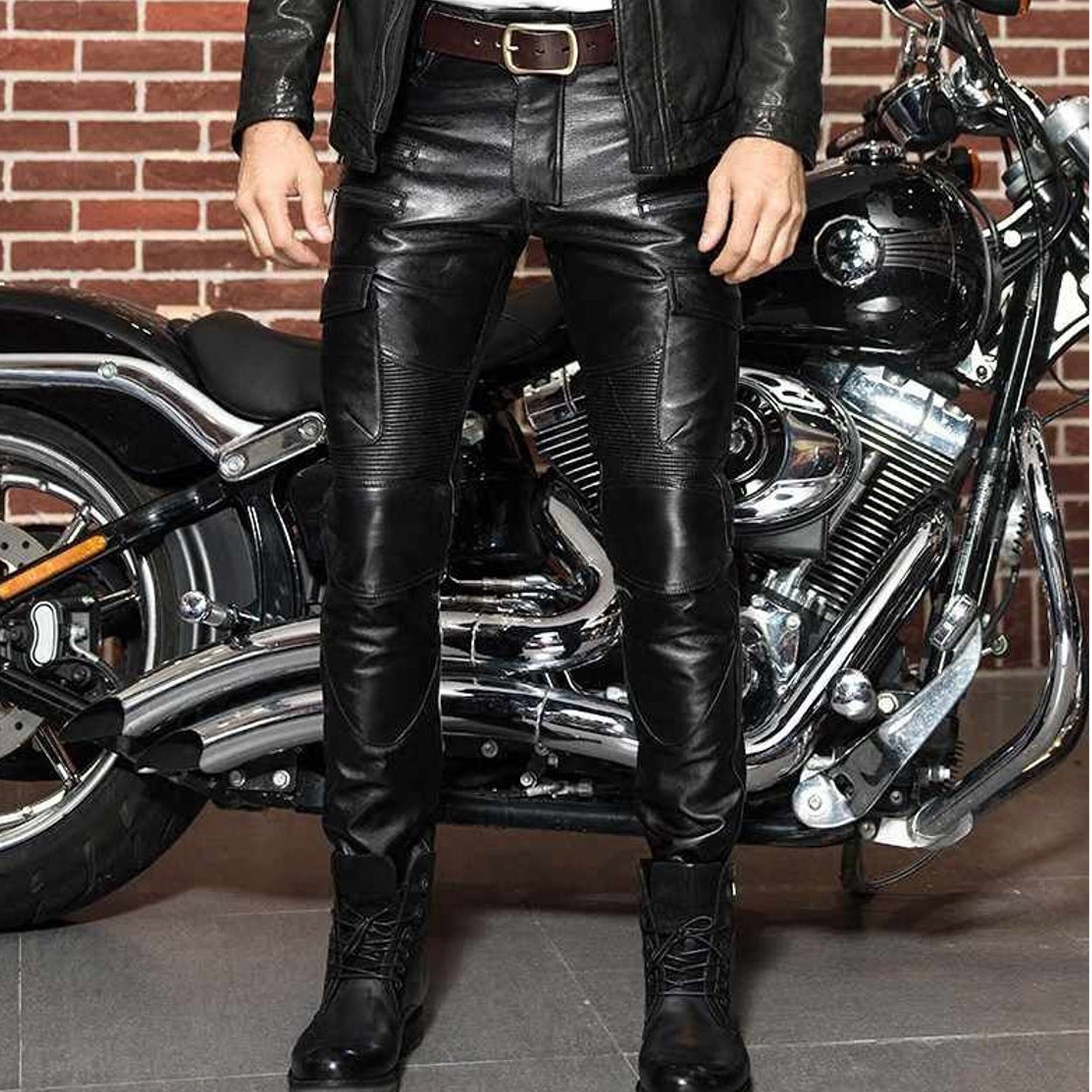 Share more than 88 mens leather biker pants - in.eteachers