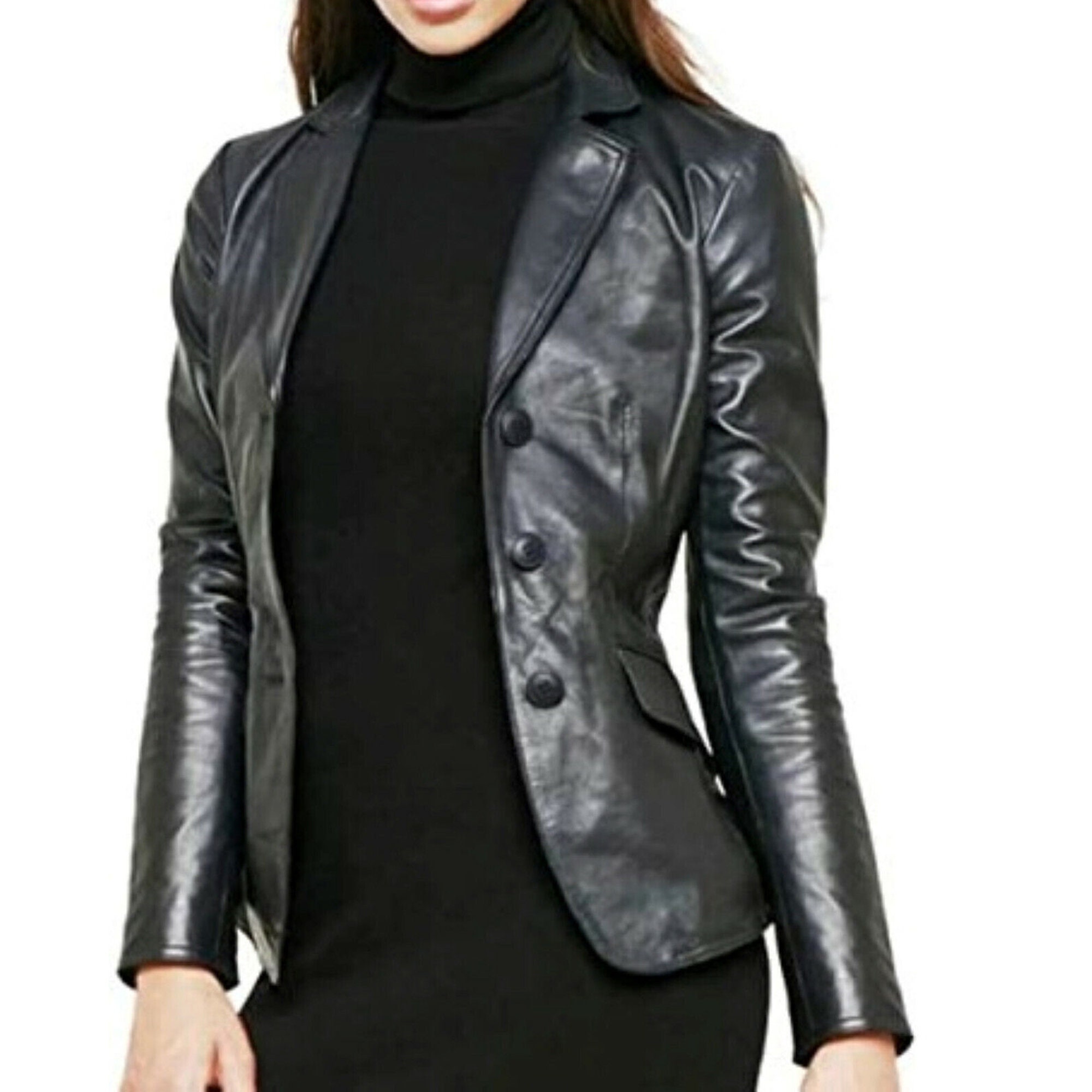 Convertible Black Genuine Leather Jacket/handmade Short and Long Jacket/short  and Long Vest/sleeveless Leather Jacket/long Sleeves/f1342 -  Singapore