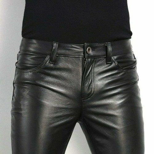 Men's Real Leather Slim Fit Motorbike Stylish Party Wear - Etsy