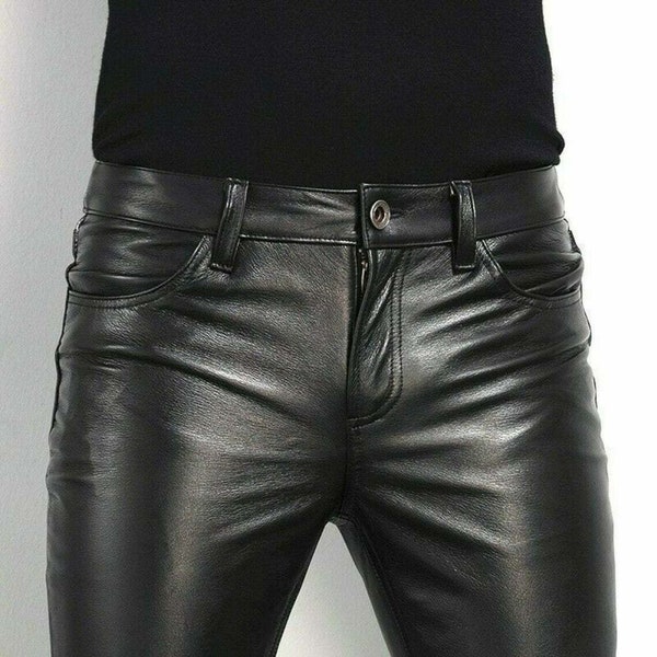 Skinny Leather Pants - Etsy