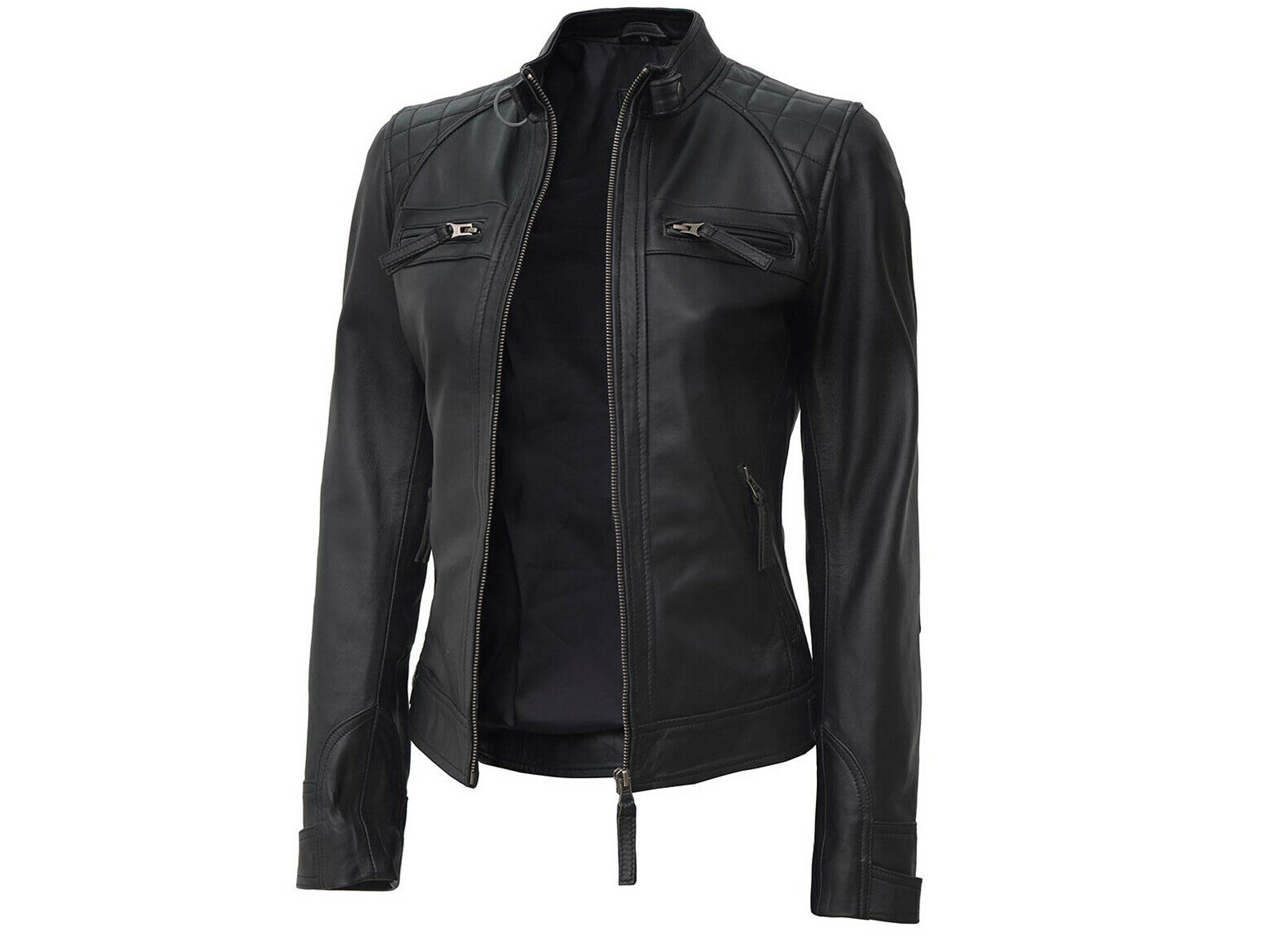 Real leather deals coat