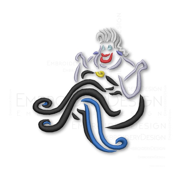 Ursula Embroidery Machine design Instant Download Digital File PES Sketch