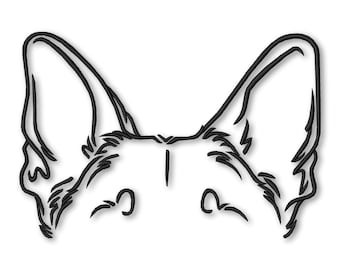 German Shepherd Dog Ear Embroidery Machine design Instant Download Digital File