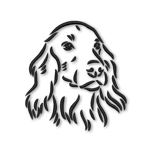 English Setter Dog Embroidery Machine design Instant Download Digital File PES Sketch