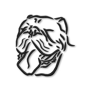 Dog Bulldog Embroidery Machine design Instant Download Digital File PES Sketch