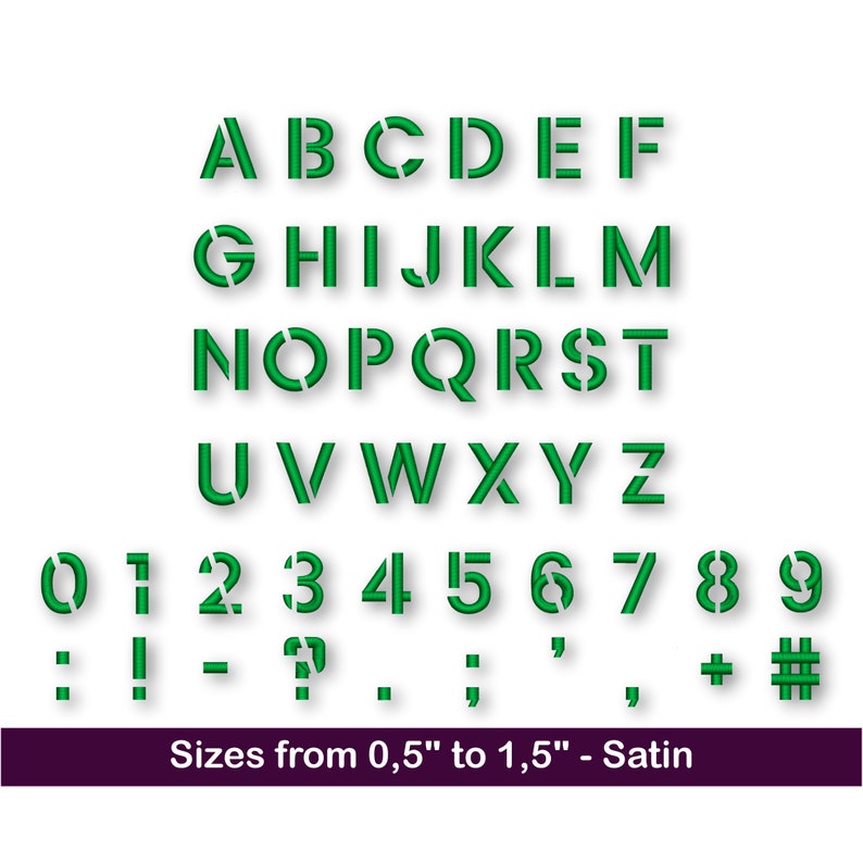 Army Embroidery Font, Script Font, BX Font for Embroidery, Alphabet ...