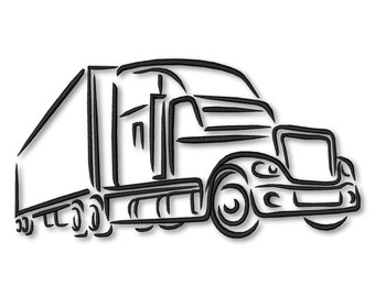 Truck Sketch Embroidery design Instant Download Digital File