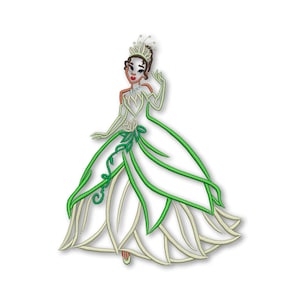 Princess and the Frog Tiana v3 Embroidery Machine design Instant Download Digital File PES Sketch