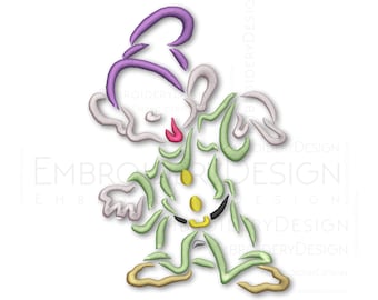 Dopey Dwarfs Embroidery Machine design Instant Download Digital File PES Sketch