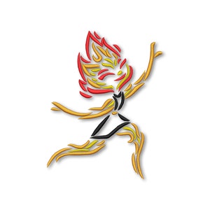 Ember Elemental Lumen Embroidery Machine design Instant Download Digital File PES Sketch