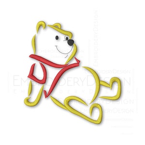Bear Embroidery Machine design Instant Download Digital File PES Sketch v2