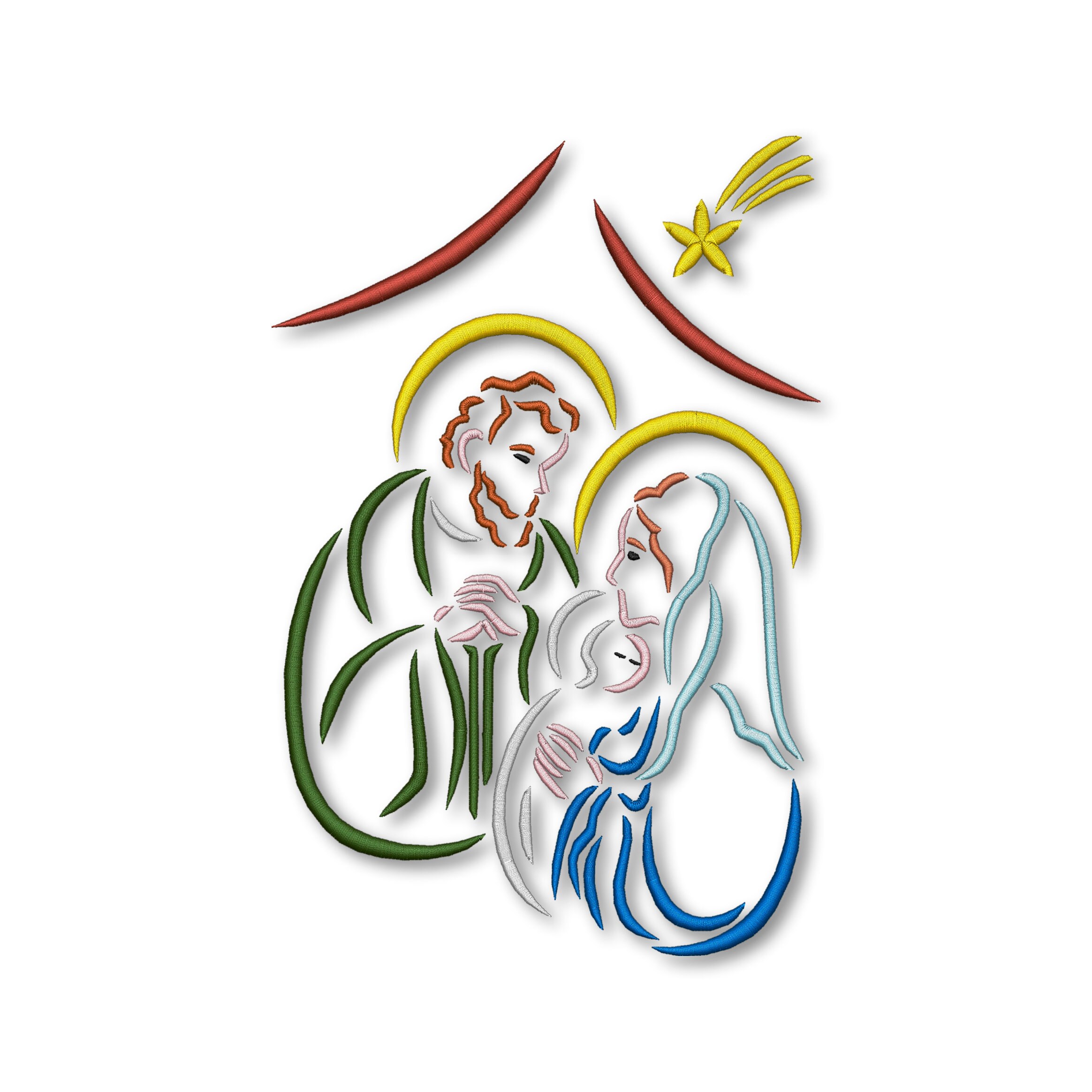 Holy Family Jesus Maria Embroidery design Instant Download Digital File