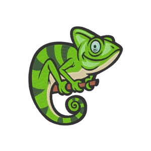 Chameleon Embroidery design Instant Download Digital File