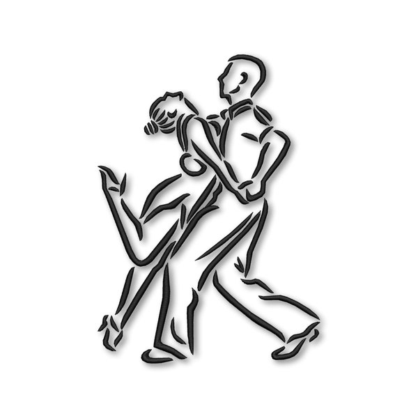 Dancing Couple v3 Embroidery Machine design Instant Download Digital File PES Sketch