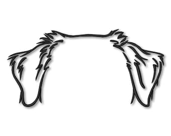 Australian Shepherd Dog Ear Embroidery Machine design Instant Download Digital File
