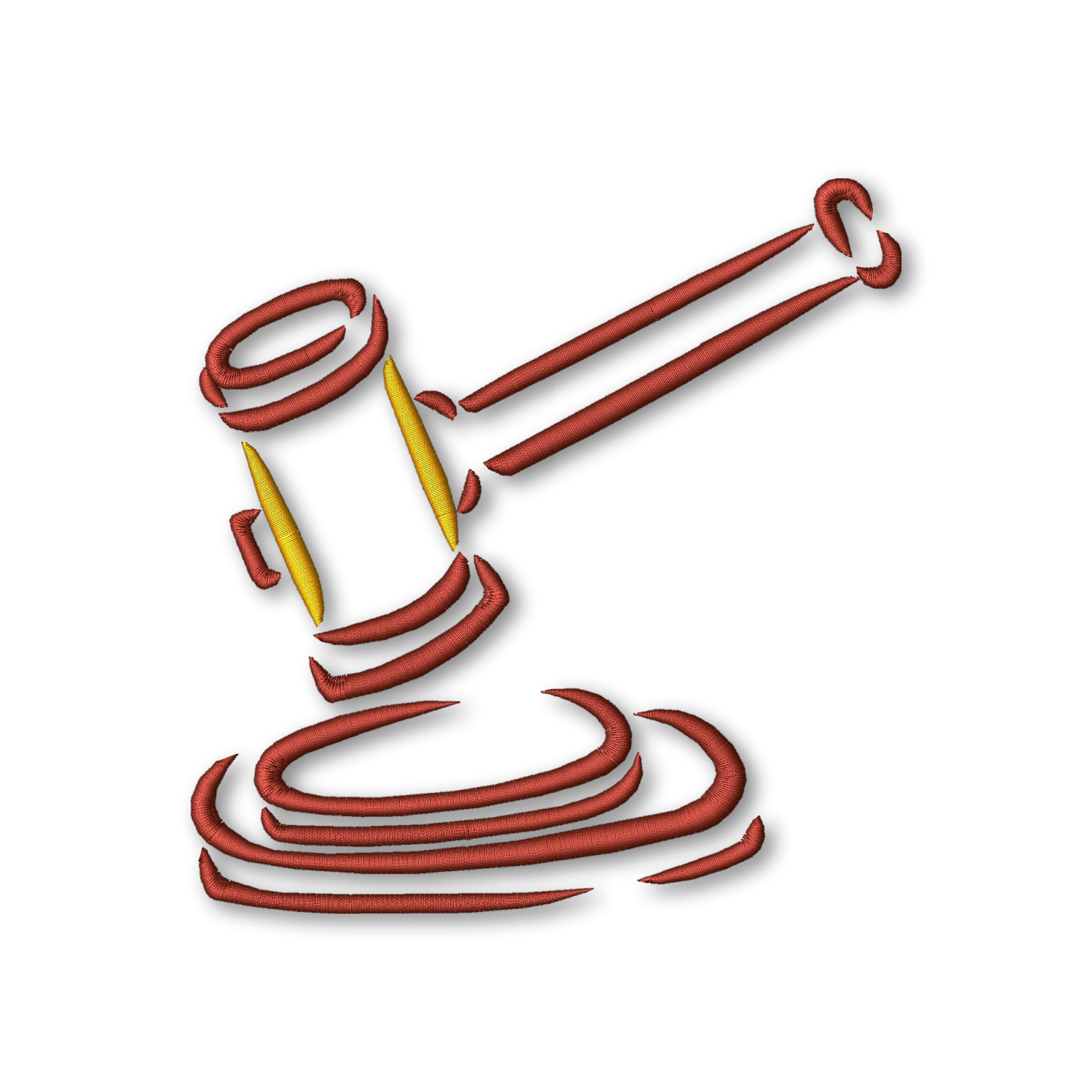 Hammer of Judge Embroidery Design Instant Download Digital Etsy