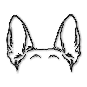 Belgian Malinois Dog Ear Embroidery Machine design Instant Download Digital File