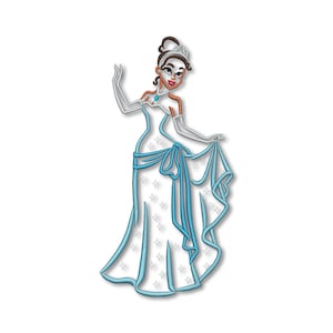 Princess and the Frog Tiana Embroidery Machine design Instant Download Digital File PES Sketch