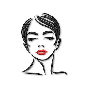 Woman Embroidery design Instant Download Digital File
