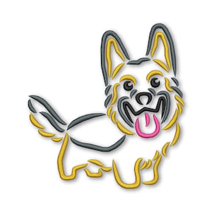 Dog German Shepherd Embroidery Machine design Instant Download Digital File PES Sketch