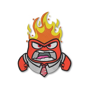 Diseño para máquina de bordar Anger Inside Out 2 Descarga instantánea Archivo digital PES v1