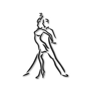 Dancing Couple Embroidery Machine design Instant Download Digital File PES Sketch v2