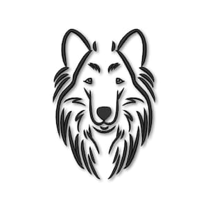 Rough Collie Dog Embroidery Machine design Instant Download Digital File PES
