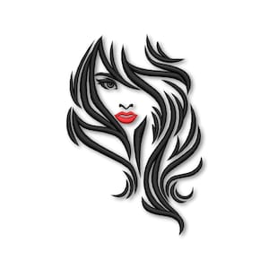 Woman Embroidery design Instant Download Digital File