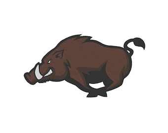 Wild Hog Embroidery design Instant Download Digital File