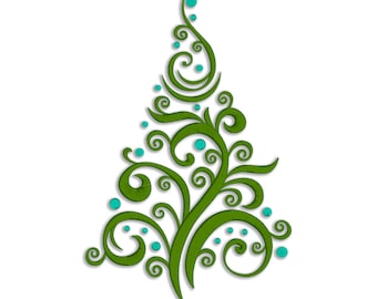 Merry Christmas Tree Embroidery design Instant Download Digital File
