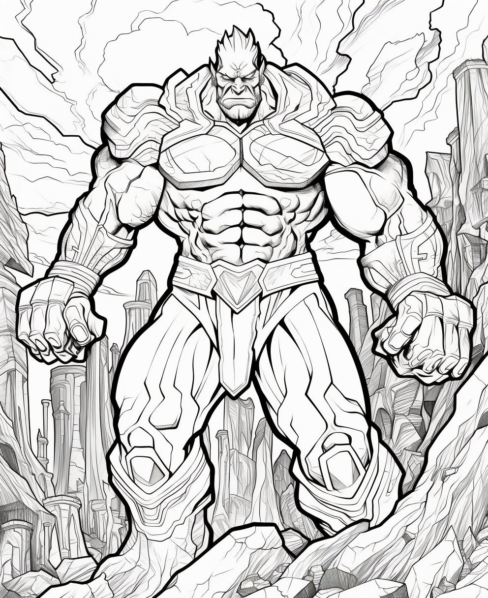 Superhero &amp; Villain Adult Coloring Pages Bundle 160 Pages for Digital ...