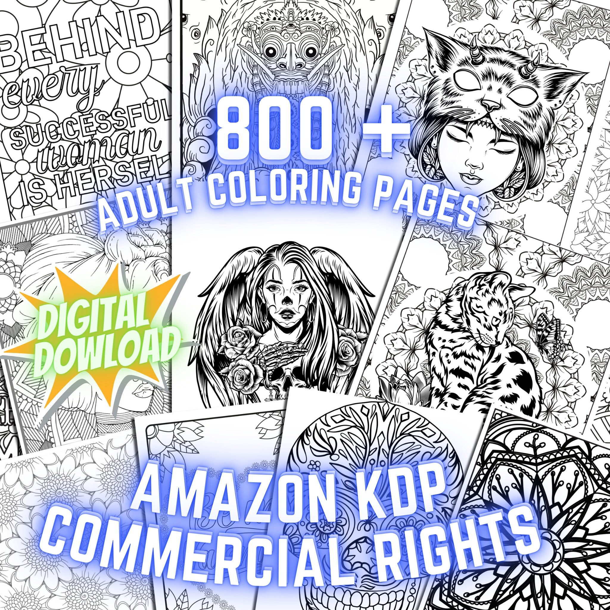Amazon Kdp Interior Adult Coloring Pages Bundle 800 Pages Etsy Amazon Kdp Interior Adult Coloring Pages Bundle 800 Pages Etsy