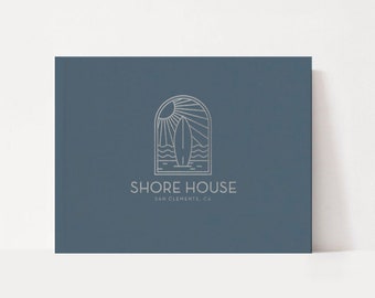 Ocean Surf Guestbook | Vacation Rental Guest Book | Beach House Guest Sign In | AirBnb VRBO Holiday | AirBnb Host Customizable | Surfboard