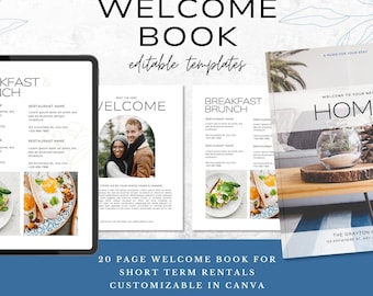 Sjabloon Airbnb-welkomstboek | Vakantiewoning Welkom Boeken | Welkomstgids voor VRBO en Airbnb | Bed and Breakfast Welkom | Vakantiegastenboek