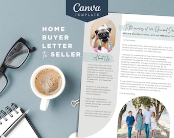 Home Buyer Letter To Seller  |  We Love Your Home Letter | Editable Canva Template |  Realtor Offer  |  Home Proposal Real Estate Letter