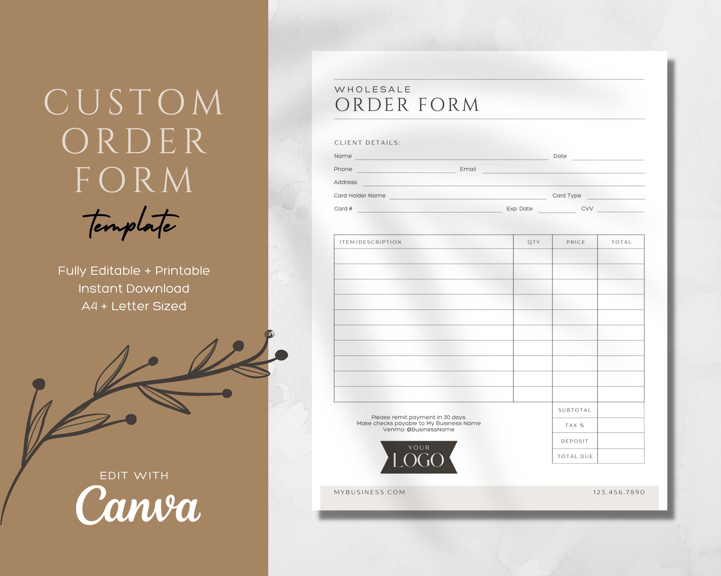 Office Supply Order Form - Etsy