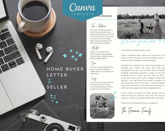 Cute We Love Your Home | Home Buyer Letter To Seller | Editable Canva Template | Realtor Offer | Home Proposal Real Estate Letter | Haven