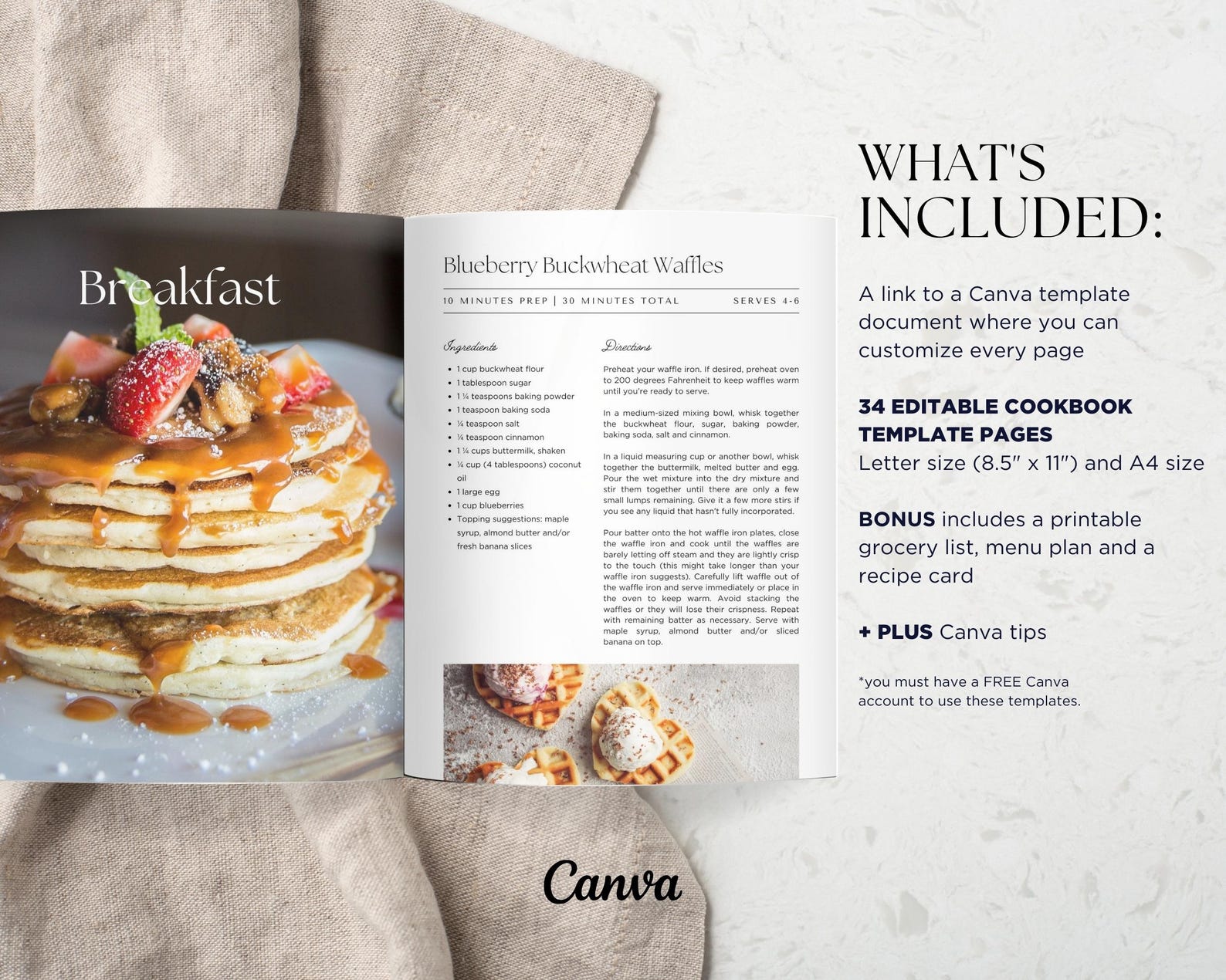 Editable Cookbook Template | Make Your Own Family or Personal Cookbook ...