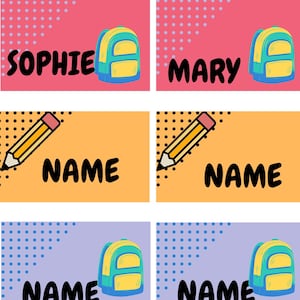 BUNDLE Editable Name Tags Printable Classroom Nametags School Name Tags