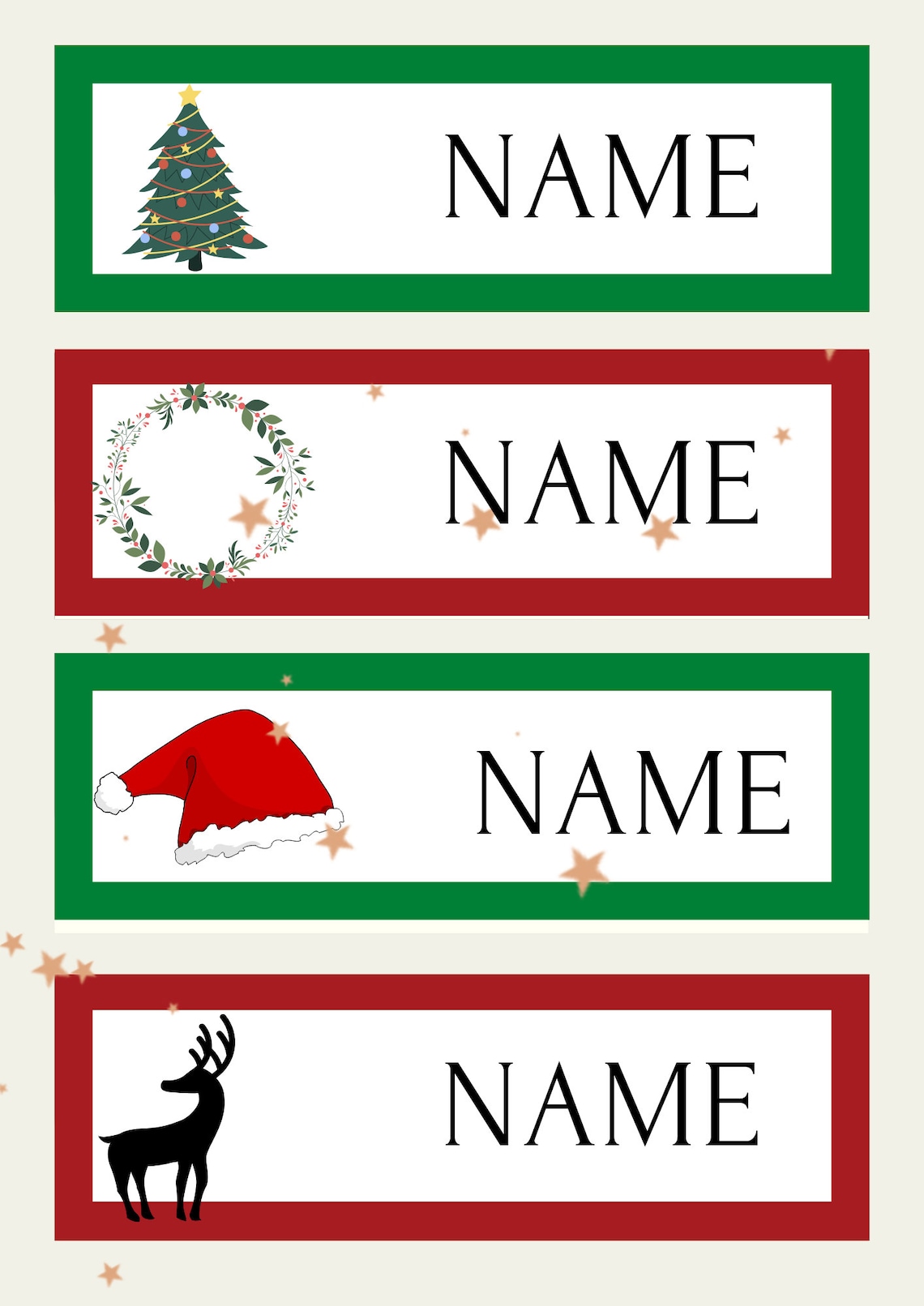 EDITABLE Christmas Name Tags Printable Classroom Nametags Elementary School Name Tags Teacher