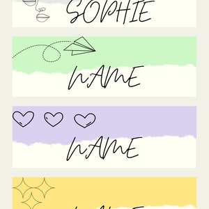 EDITABLE Minimalist Name Tags Printable Classroom Nametags Elementary ...