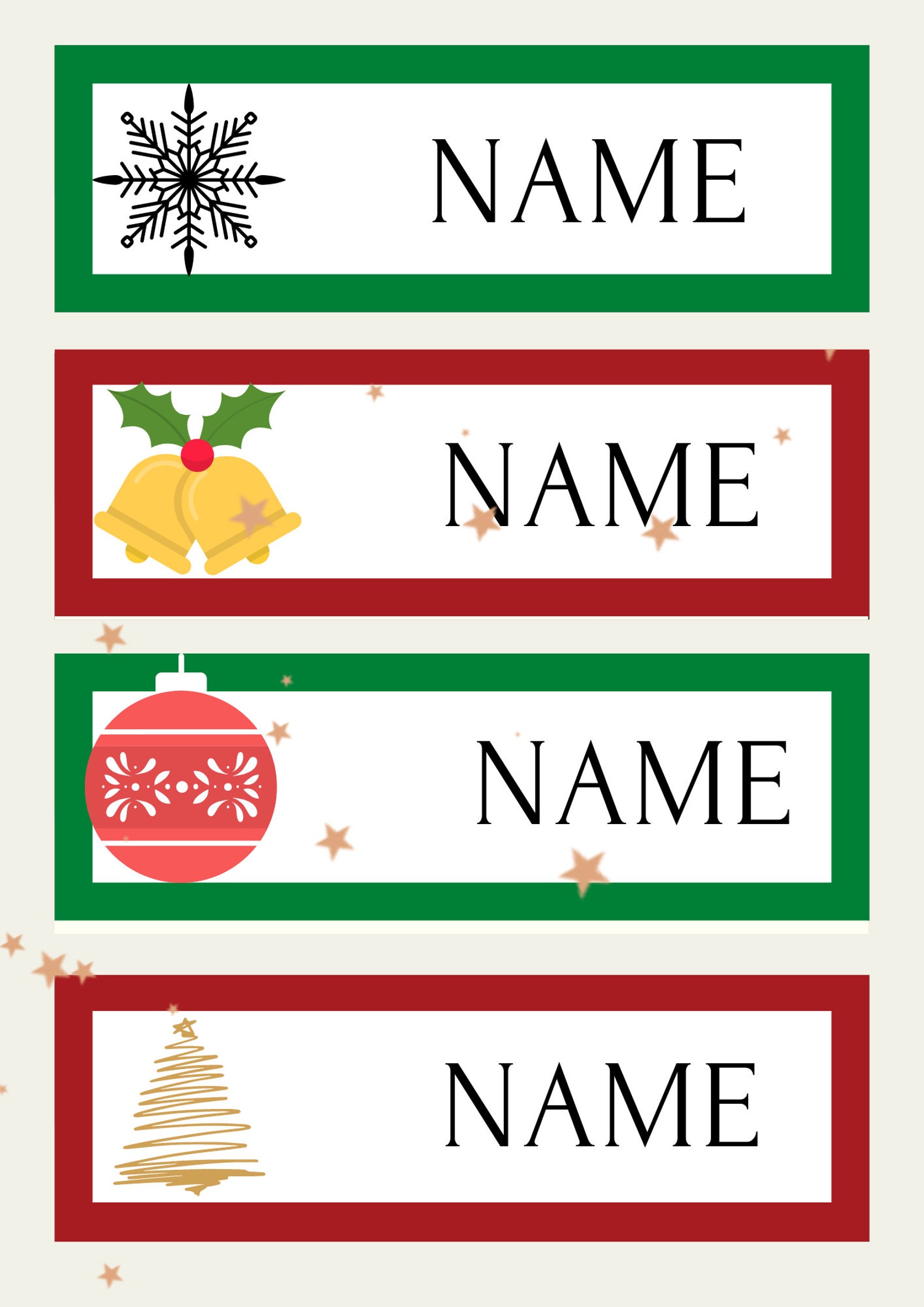 EDITABLE Christmas Name Tags Printable Classroom Nametags Elementary ...