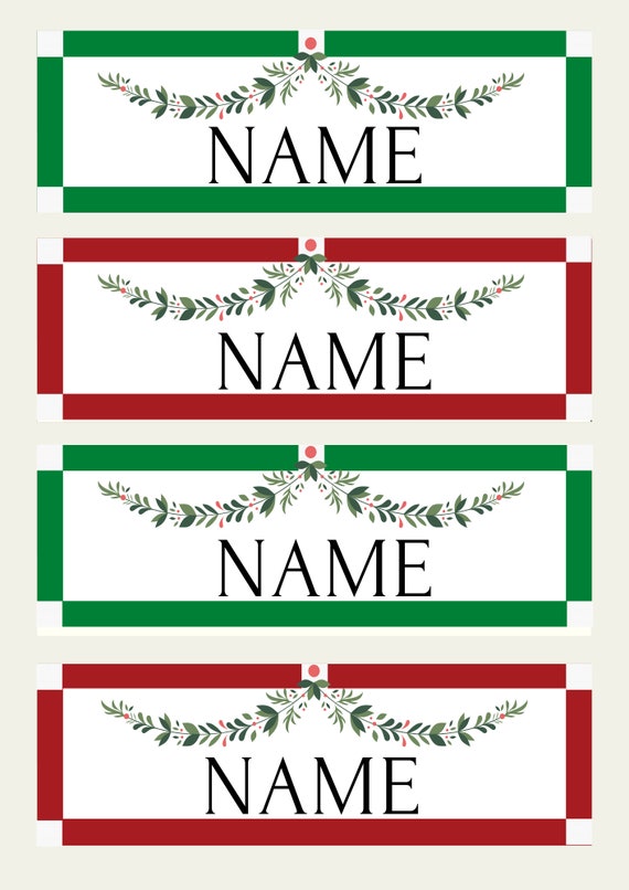 EDITABLE Christmas Name Tags Printable Classroom Nametags Elementary School Name  Tags Teacher Printable Classroom Labels 
