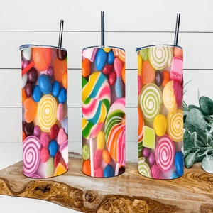 Candy Tumbler Sublimation Designs, Candy PNG, 20 oz Skinny Straight Tumbler Design, Candy png download