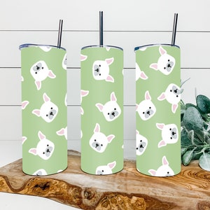 French Bulldogs Tumbler Sublimation Designs PNG, Dog Tumbler Wrap PNG, Cute Dogs PNG, 20 oz Skinny Tumbler Design, Bulldogs