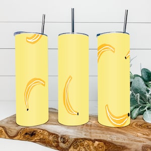 Bananas Tumbler Sublimation Designs, Bananas PNG, 20 oz Skinny Straight Tumbler Design, Banana png download