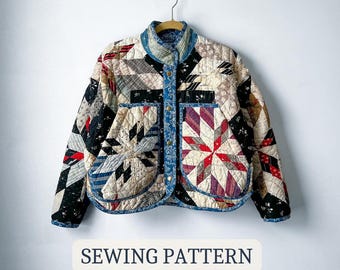 Flora Jacket & Vest - PDF SEWING PATTERN - Quilted Jacket