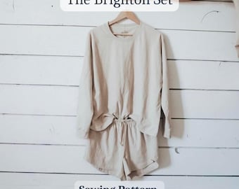 Brighton loungeset naaipatroon: gebreide top en broek (pdf)