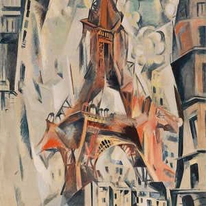 The Eiffel Tower-Robert Delaunay-1911.It is a high quality canvas print.
