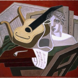 The Musician&#39;s Table Juan Gris.It is a high quality canvas print.